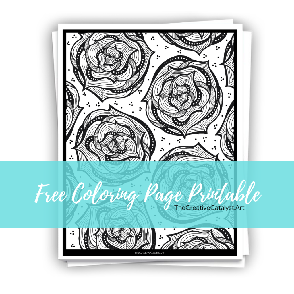 Free Succulent coloring page printable